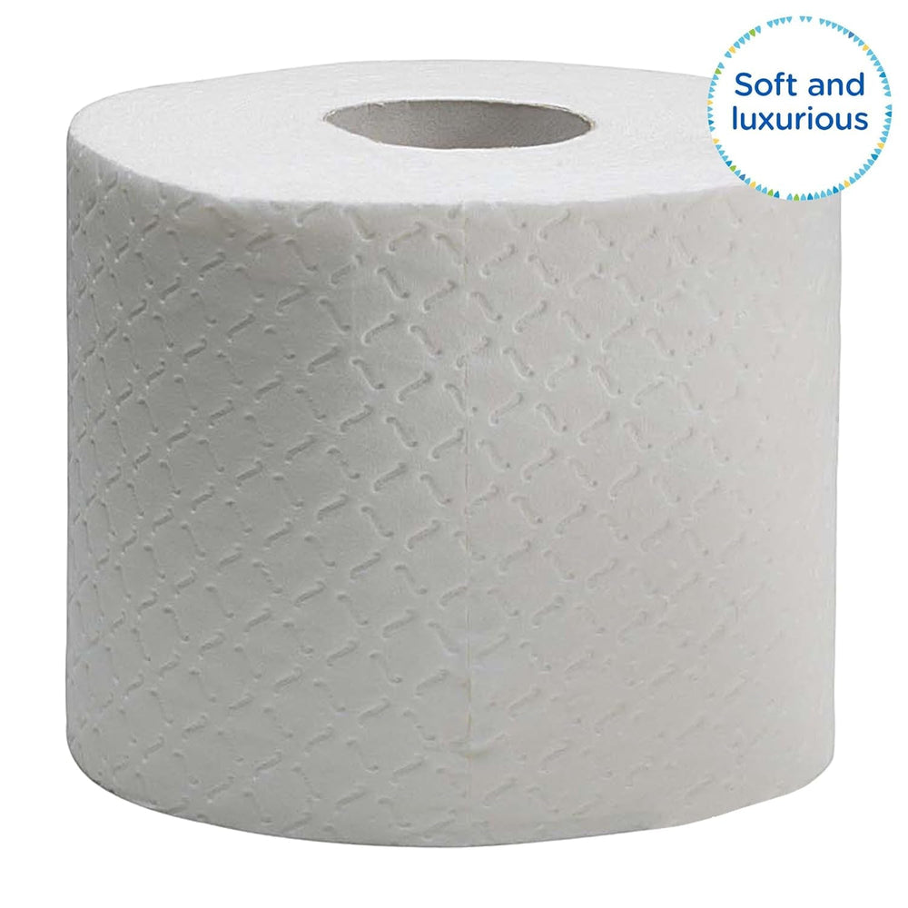 Kleenex Premium Role de hârtie igienică 8484, hârtie igienică 24 de role X 160 de foi umflate, hârtie igienică 4 straturi, 100% fibră pură, de înaltă calitate, rezistentă la rupere și moale (pachet cu 2)