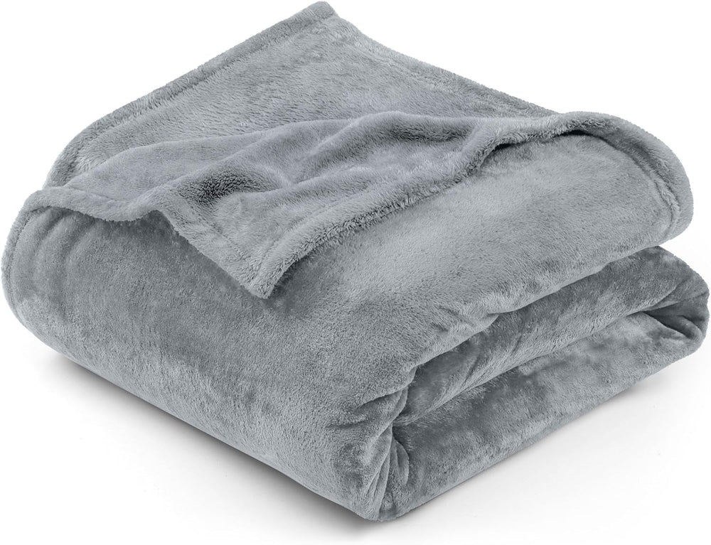 Utopia Bedding Kuschelige Fleecedecke [228X228 Cm, Grau] Weiche, Leichte, Warme Flauschige Decke Kuschelige Und Atmungsaktive Decken FÃ¼r Bett Sofa Couch