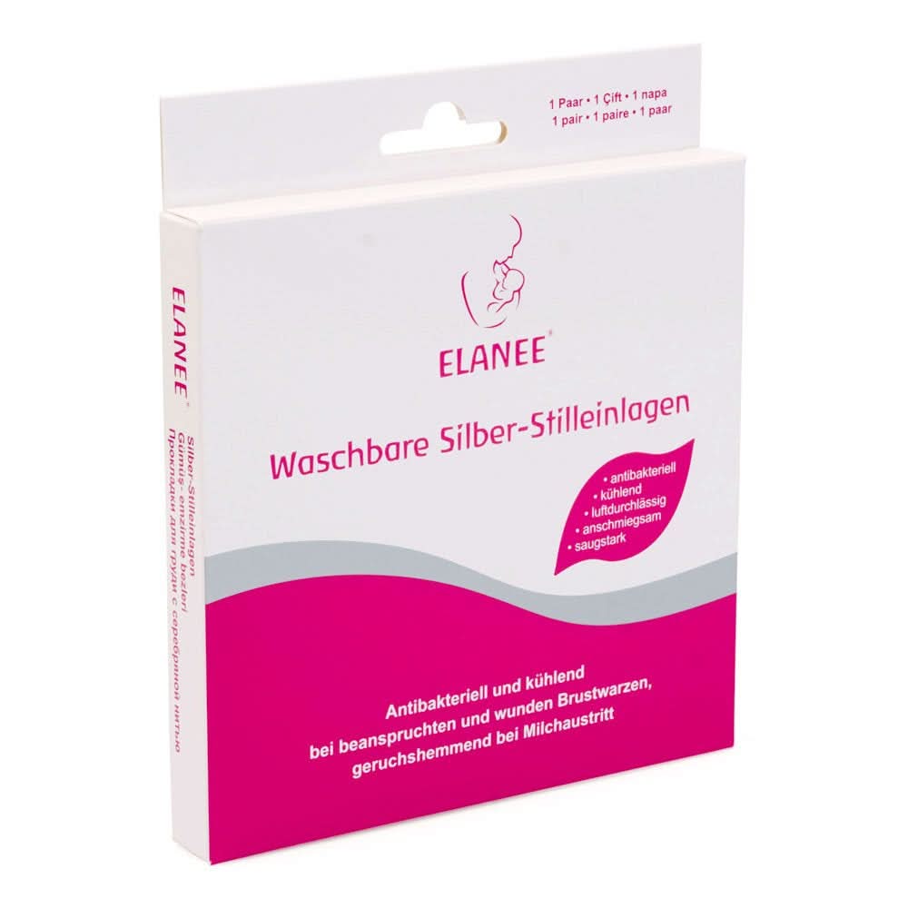 ELANEE Tampoane de alăptat, argintii, antibacteriene și lavabile - Moi și răcoritoare Accesorii Hrana si Alaptare Bebe Naty Shop
