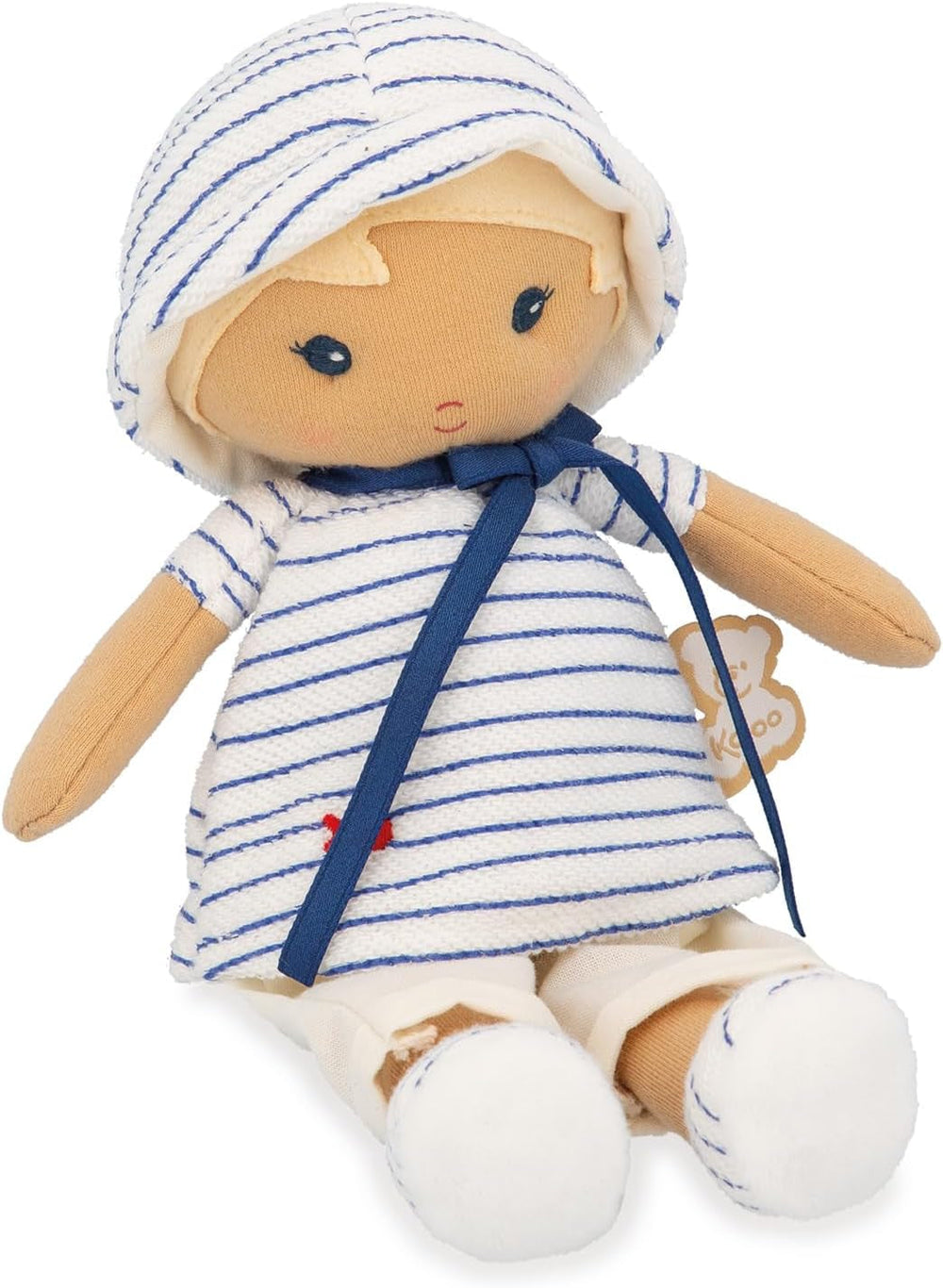 KALOO - Tendresse – Meine 1. Puppe aus Amandin-Stoff – Stoffpuppe 25 cm – Rosa aus Chiffon – Matte Haut – schöne Geschenkbox und Band personalisierbar – ab der Geburt K200004