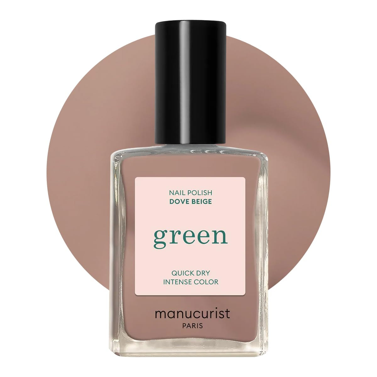 Manucurist Green - Oja Rosy Beige Shell Beige - Oja cu Uscare Rapidă - DIY Nails - Vegană 12-Free - Pe Bază de Plante - Oja - Fabricată în Franța