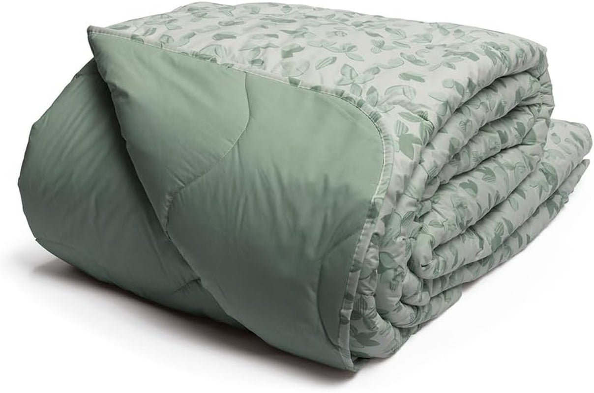 Foppapedretti Notte & Natura Pearl Wave cuvertură pentru pat dublu, capac din bumbac 100%, fabricat în Italia Plapumi si pilote Naty Shop Frunză de salvie Una Piazza E Mezza