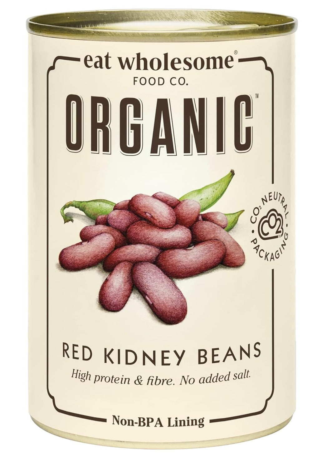 Năut organic Eat Wholesome, 400g (pachet de 12) - Gătit în apă, fără sare adăugată, 100% natural, sursă de proteine, vegan, căptușeală fără BPA și ambalaj neutru din punct de vedere al emisiilor de CO2