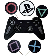 Set 6 decoratiuni comestibile, Play Station Decoratiuni din Pasta de Zahar Nati Shop
