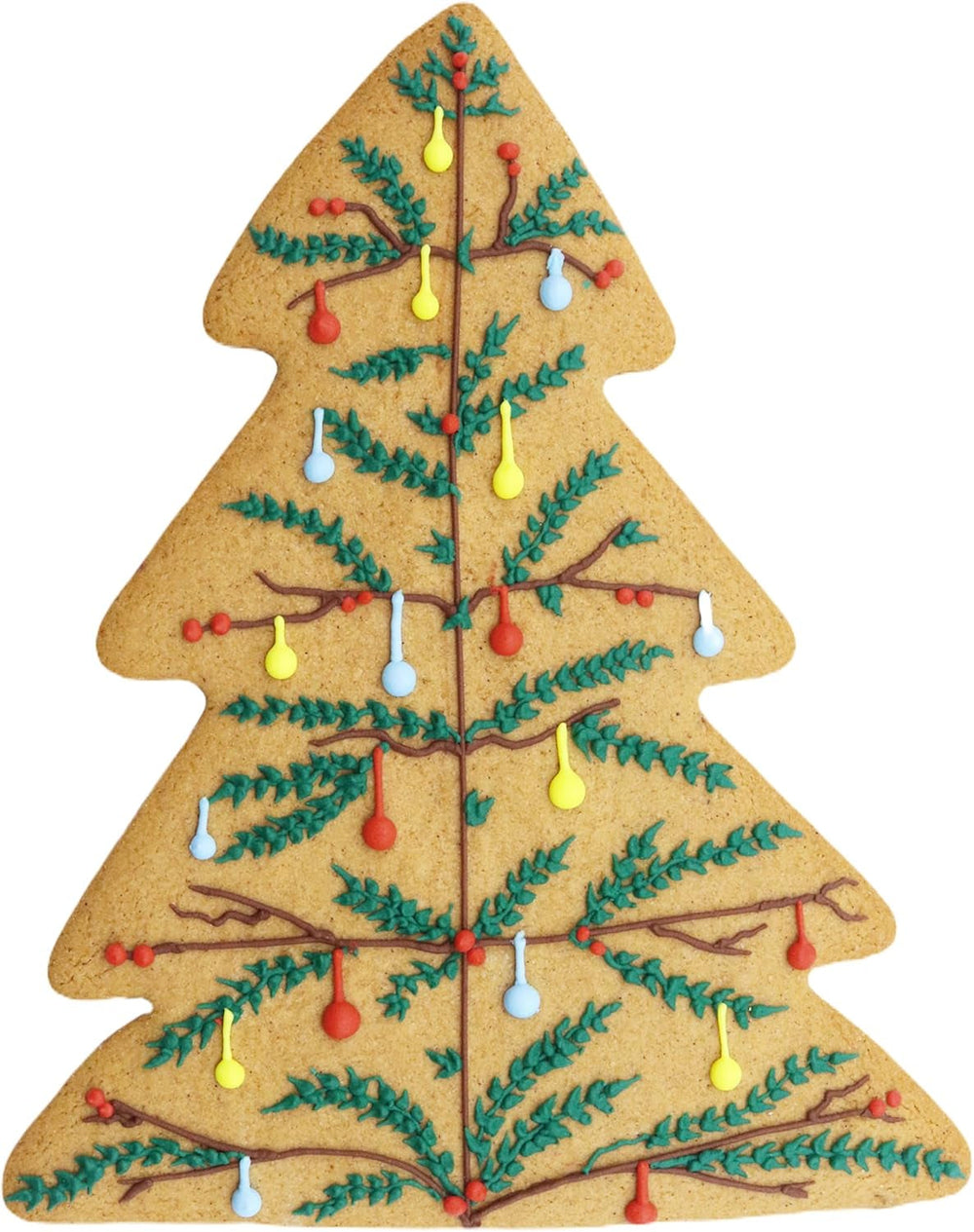 Formă gigantică de biscuiți de Crăciun, brad de Crăciun (18cm / 7"), verde