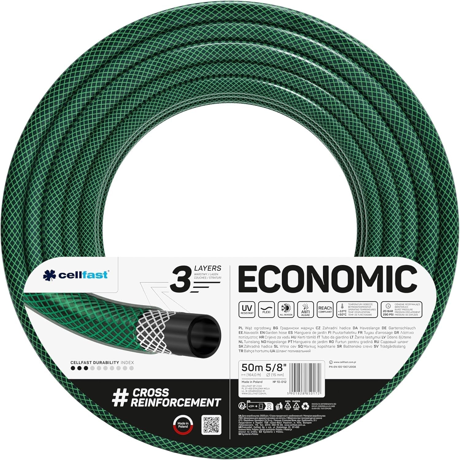 Furtun de grădină Cellfast ECONOMIC 20m, 5/8”, 10-010