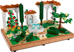 LEGO Icons Springbrunnengarten - Miniatur Bauset für Erwachsene mit Laubengängen, Zypressen, Bäumen, Weinreben, Blumen - Kreative Geschenkidee zum Geburtstag, Einweihung für Frauen, Männer - 10359