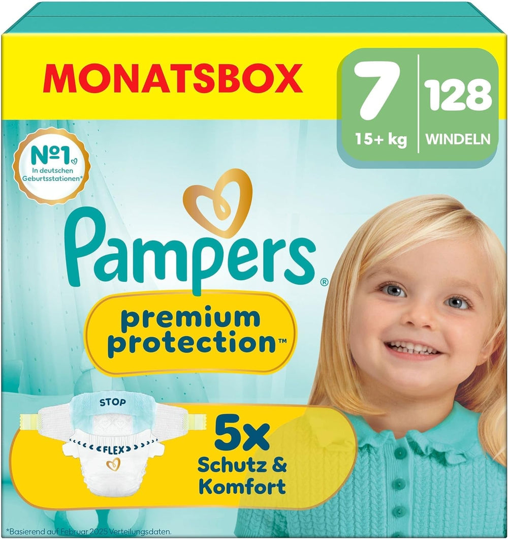 Pampers Premium Protection mărimea 6, 144 scutece, 13 kg-18 kg, protecția noastră numărul 1 împotriva pielii și scurgerilor