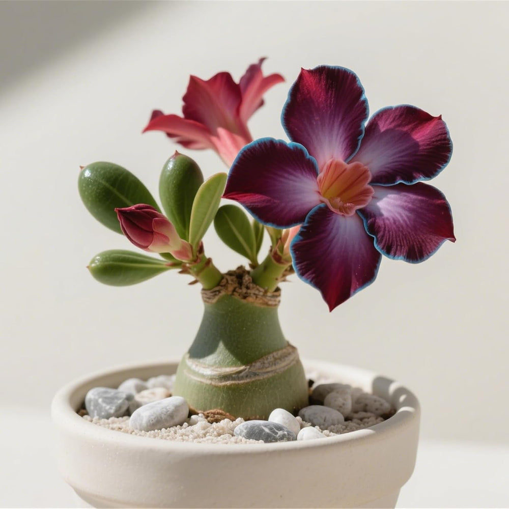 Winterhart pflanzen, Gift, Mysteriöse magische Glühbirne,Lebende Pflanzen,Mehrjährige Blumenzwiebel ist winterhart,Blumenzwiebel Mix-2Wüstenrose knollen-C