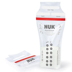 Pungi de lapte matern NUK, care economisesc spațiu și se pot utiliza imediat, 180 ml, 25 buc, transparente Accesorii Hrana si Alaptare Bebe Naty Shop