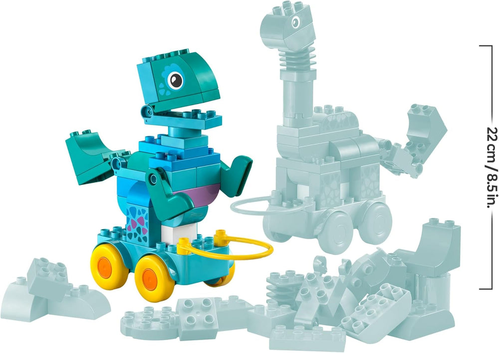 LEGO DUPLO Town Dinos auf Rädern 3-in-1-Set - Spielzeug für Mädchen & Jungen ab 3 Jahren - Diplodocus und T. rex, Triceratops & Stegosaurus oder Pteranodon & Parasaurolophus Dinosaurierfiguren - 10451