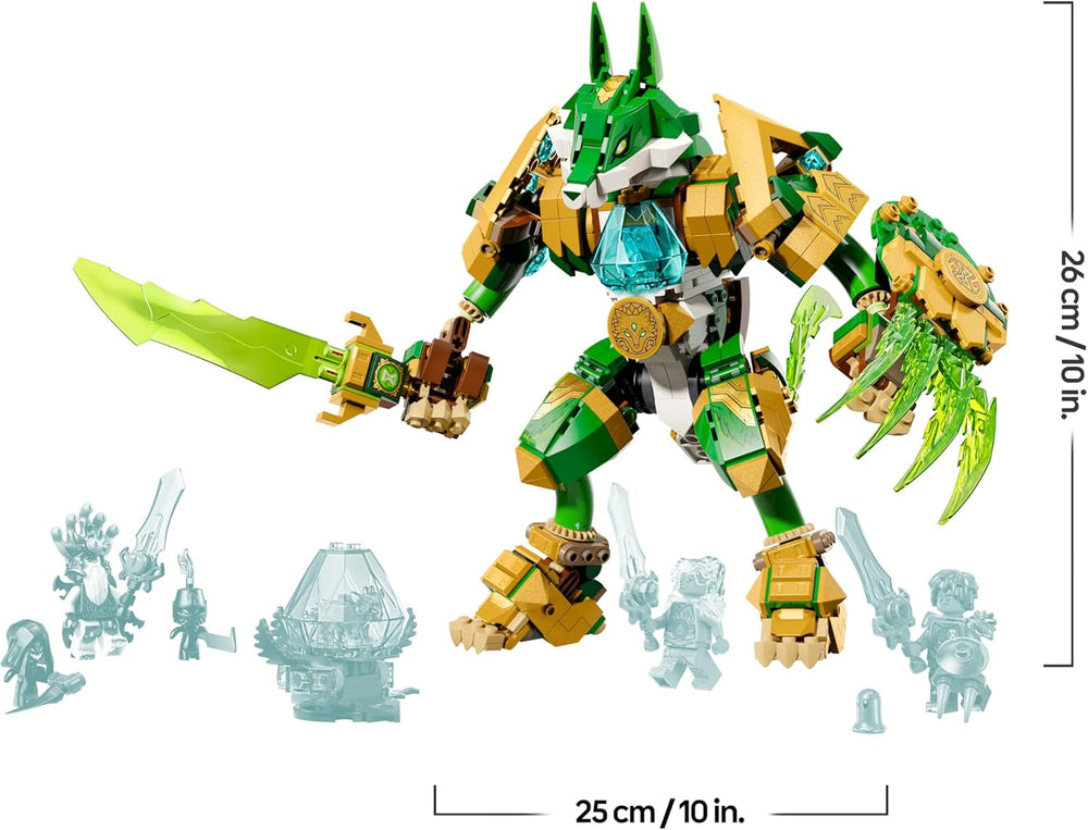 LEGO DREAMZzz 2in1 Fuchs-Wächtermech - Actionfigur, verwandelbar in Fuchskrieger - inkl. 3 Minifiguren und sammelbarer grüner Schatz-Kreatur - Geschenk für Jungen ab 9 Jahren – 71508