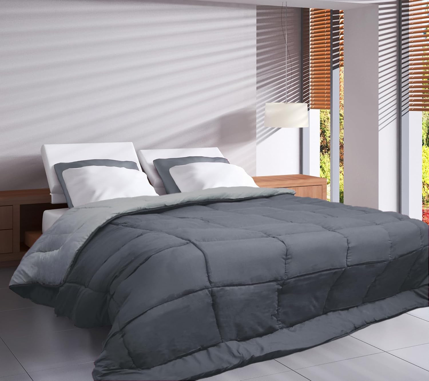 Toison D'Or Plapumă naturală Silkydor, 380 bumbac satinat, 240 X 280 cm, alb Plapumi si pilote Naty Shop Oțel/argint Complet Xl