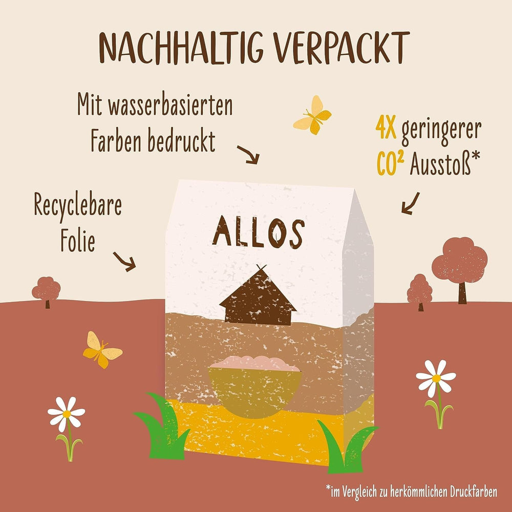 Muesli crocant premium cu nuci și amarant Allos | Muesli organic | Muesli cu nuci | Fulgi de ovăz | Cereale pentru micul dejun | Vegan | Pachet de 6 (6 x 400g)