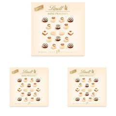 Ciocolată - Mini Praline Albe | 90 g | Cutie cu 18 praline în 6 sortimente delicioase | Cadou de ciocolată | Cadou de ciocolată (pachet de 3)