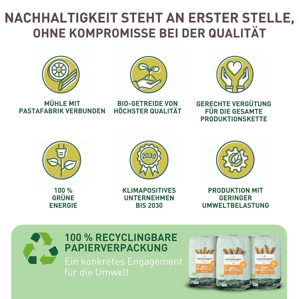 Paste Tortiglioni Organice Nr. 89 - 500g Paste din grâu alac – Conținut scăzut de grăsimi – Sursă de fibre și proteine