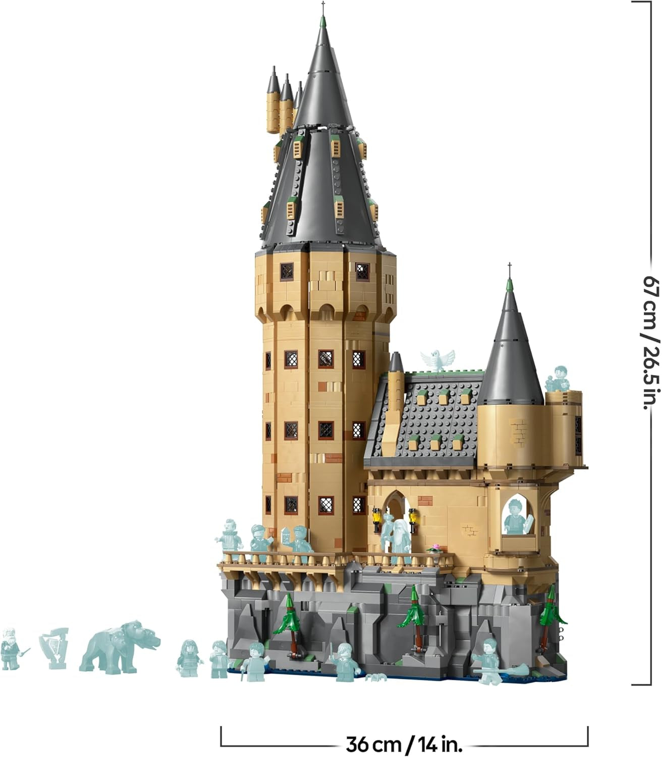 LEGO Harry Potter Schloss Hogwarts: Der Hauptturm - Spielzeug mit fliegendem Schlüssel, Zauberschachzimmer, 12 Minifiguren - Geschenk für Jungen, Mädchen & Erwachsene Fans ab 10 Jahren - 76454