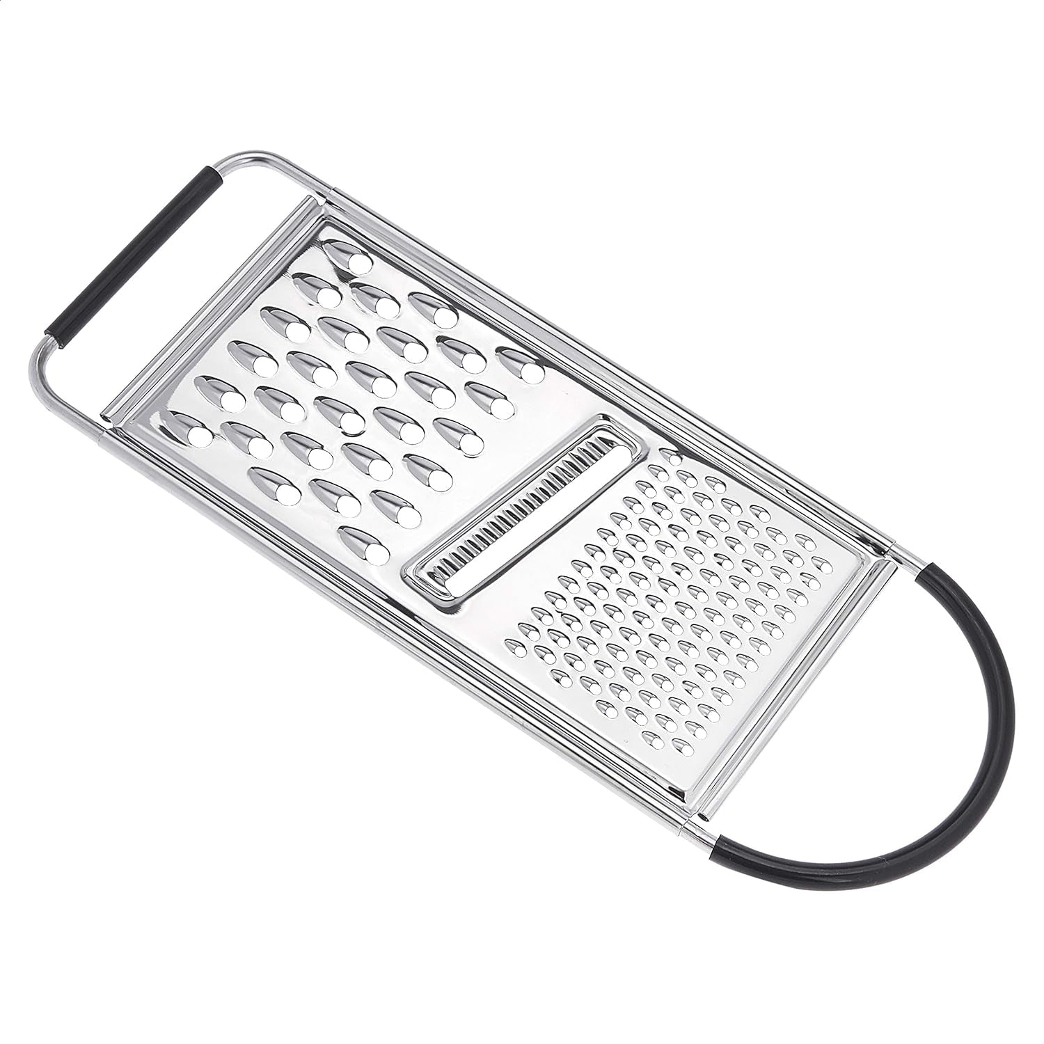 Răzătoare de brânză pătrată robustă din oțel inoxidabil, cu bază antiderapantă Peeler Naty Shop 2-Seitig