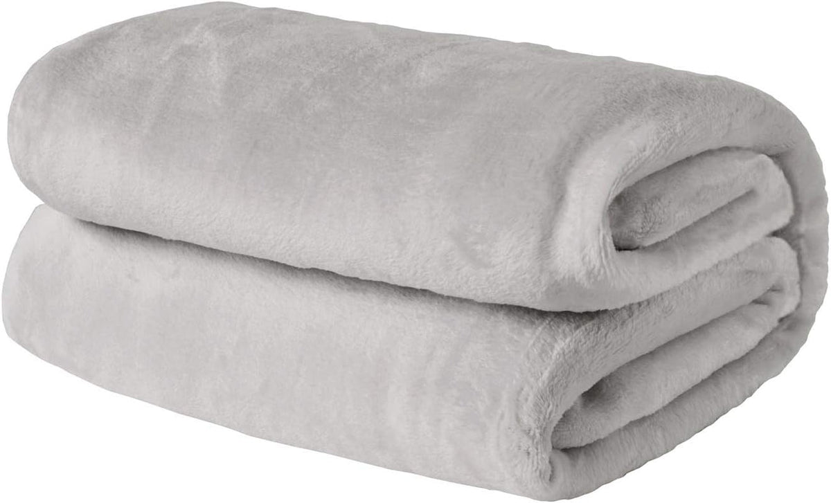 Cuvertură de pat Brentford's Ultra Soft Fleece, Silver Grey, Large Double - 150 X 200Cm Paturi si Cuverturi Besuche den Brentfords-Store Gri-argintiu 150 X 200 Cm