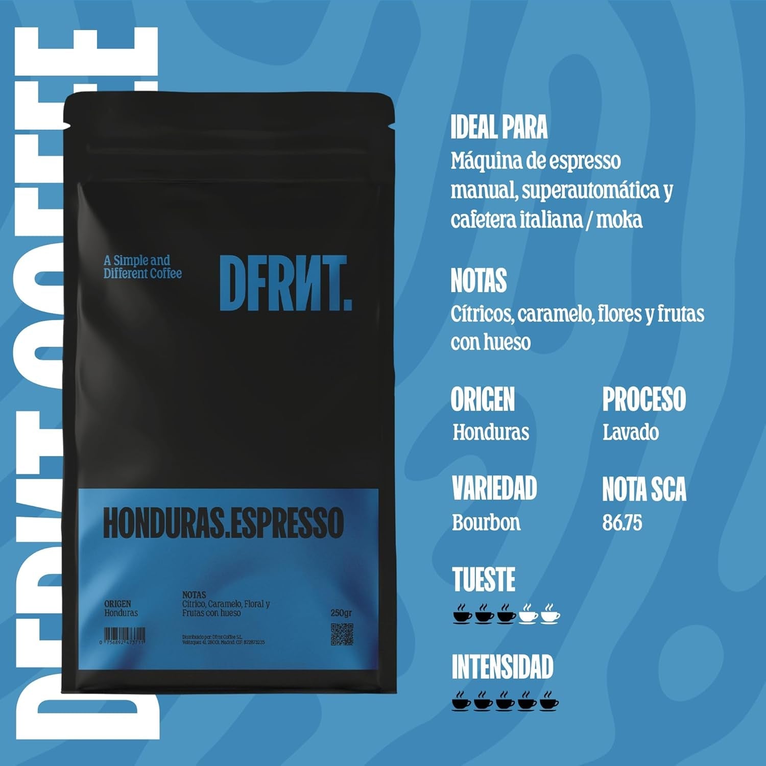 Pachet de mostre Travesía 3×250g – Cafea specială din Columbia, Honduras și Etiopia (86.75 SCA) – 100% Arabica – Ideală pentru aparate portafilter și espressoare