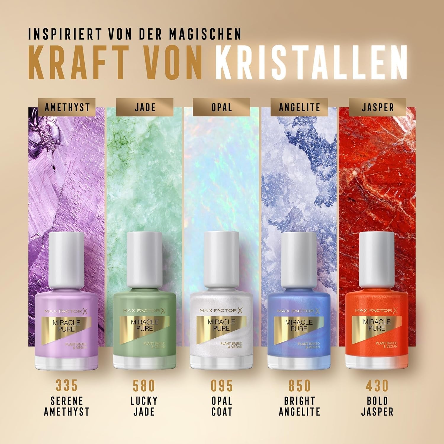 Max Factor Miracle Pure Nail, ojă ultra-lucioasă, intens colorată, cu strălucirea cristalelor vindecătoare și a ingredientelor hrănitoare, culoarea 430 Bold Jasper