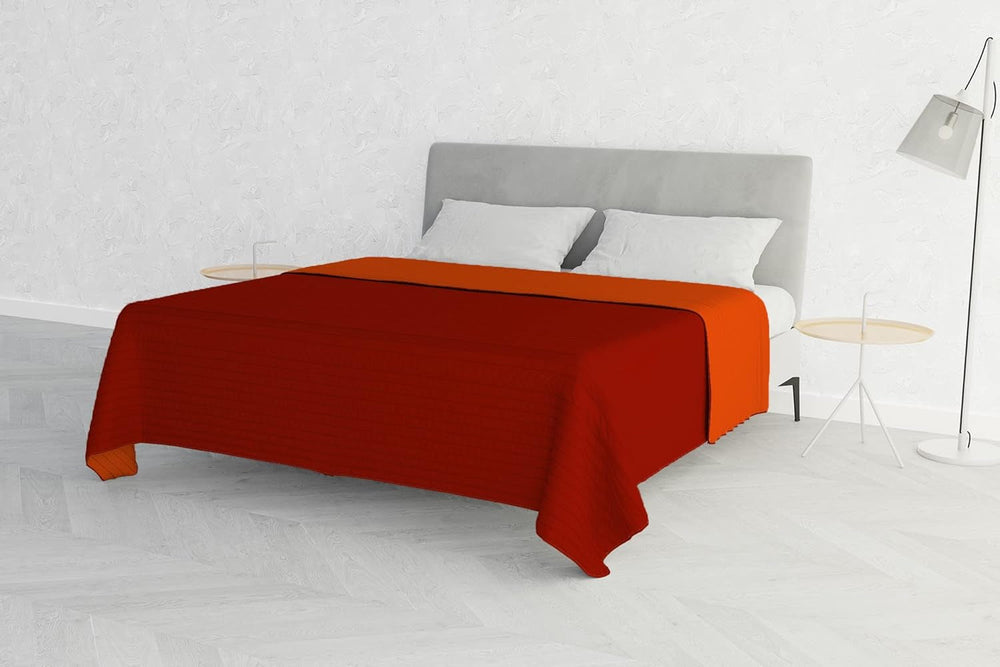 Plapumă de vară Summer din microfibră, portocaliu/rugină, pentru pat dublu 250 X 250 Cm Plapumi si pilote Naty Shop