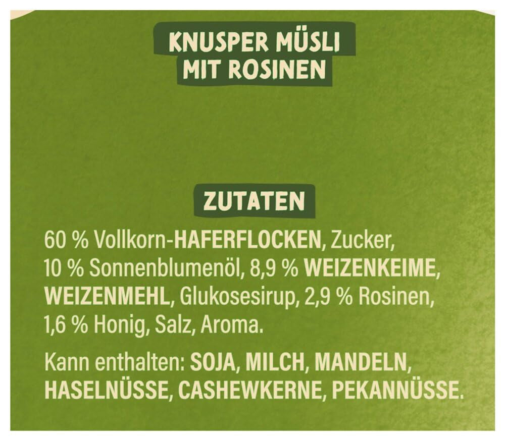 Dr. Oetker Vitalis muesli crocant clasic: pachet mare de muesli crocant pentru micul dejun cu stafide, pachet de 1, 1,5 kg