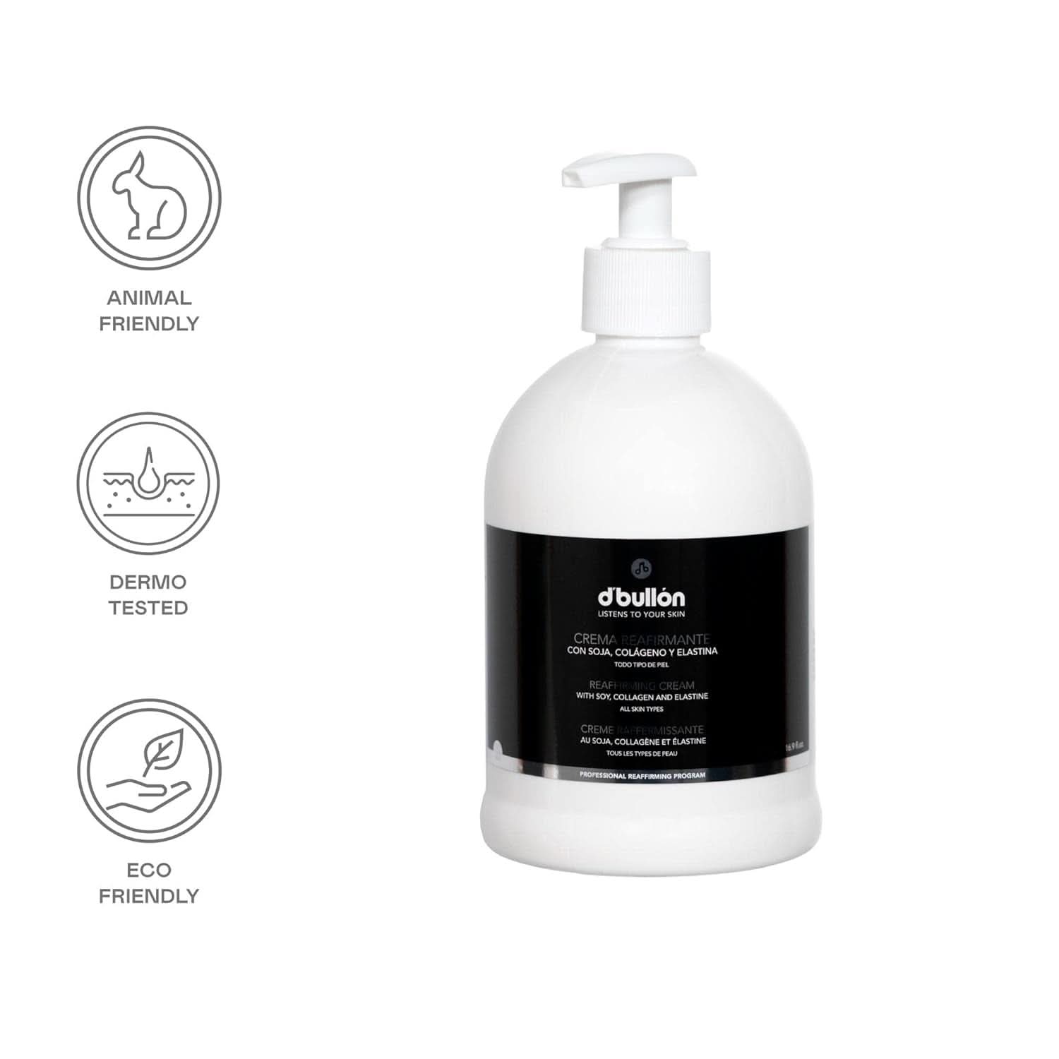 D'Bolón Cremă de corp fermizantă cu soia, colagen și elastină, 500 ml Cosmetice si Infrumusetare Naty Shop