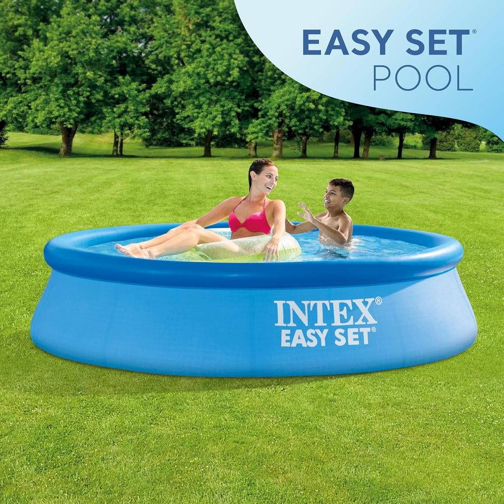 Piscină gonflabilă INTEX 28106EH Easy Set 2,4 m x 61,0 cm - Material anti-perforare - Umflare rapidă - Capacitate 513 galoane - Adâncime apă 45,7 cm