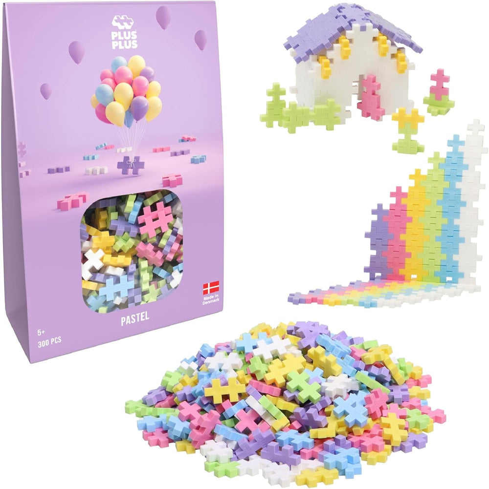 Plus-Plus 9604262 Geniales Konstruktionsspielzeug, Regenbogen, Kreativ-Bausteine Tube, 240 Teile