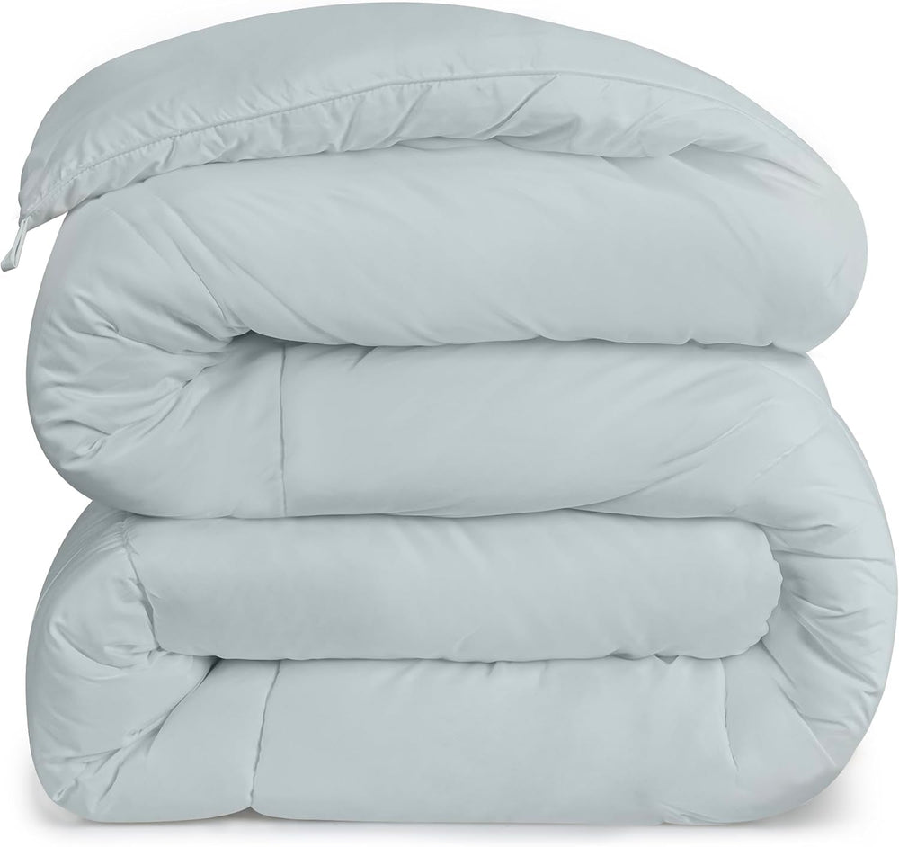 Plapumă Utopia Bedding pentru toate anotimpurile, 250 g/m², pluș, umplutură din fibre siliconizate, pat dublu, cusută în cutie (pat dublu, XL, gri deschis) Plapumi si pilote Naty Shop