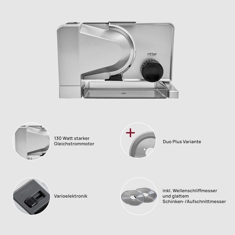 Ritter Serano 7 Duo plus Mașină electrică multifuncțională de feliat Rasnite si Feliatoare Naty Shop