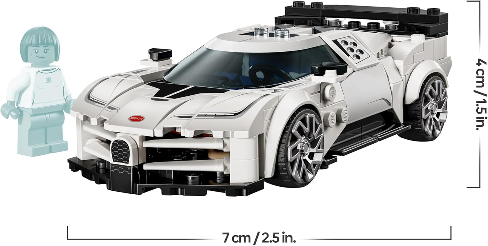LEGO Speed Champions Bugatti Centodieci Hypersportwagen - Rennauto zum Bauen und Ausstellen - Fahrer Minifigur zum Sammeln - Geschenk für Jungen und Mädchen ab 9 Jahren und Erwachsene 77240