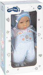 small Foot Puppe Lukas inkl. ausziehbarer Bekleidung, Schnuller und weicher Kuscheldecke, Rollenspielzeug, 11238