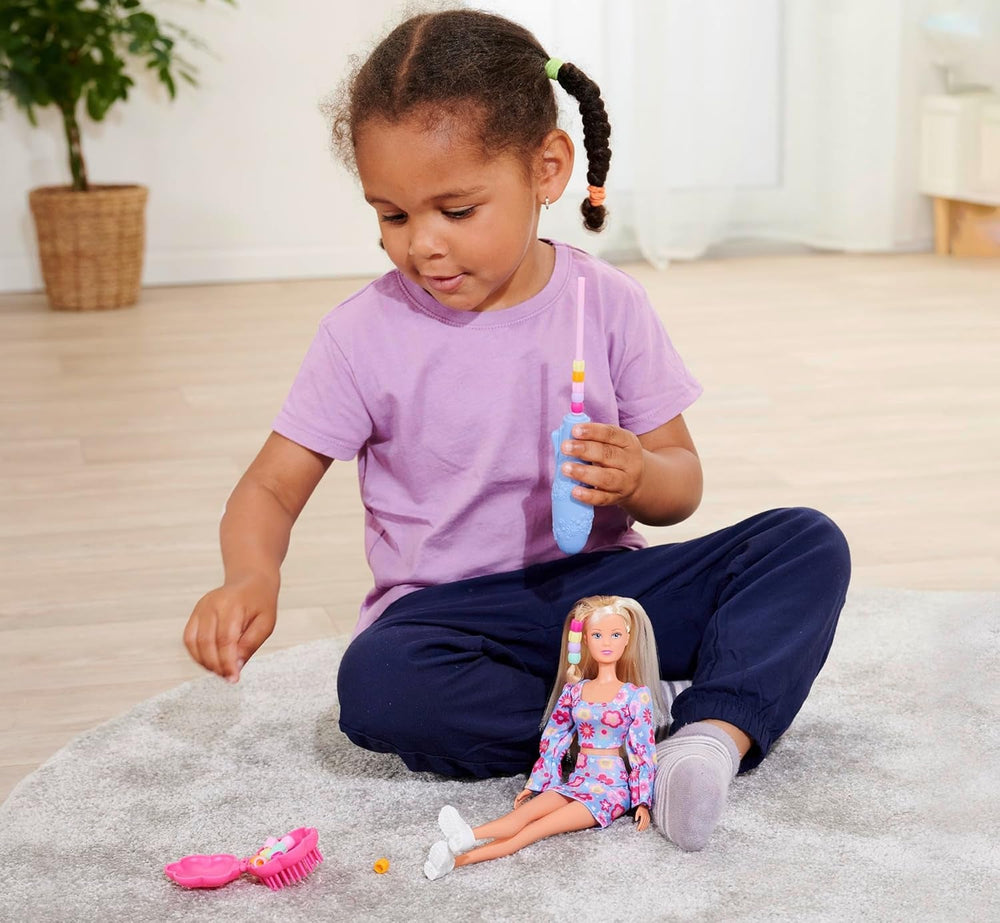 Simba 105733652 - Steffi Love Puppe Hair Beads (29 cm) - Ankleidepuppe mit Kleidung, 20 Haar-Perlen zum Auffädeln, Zubehör & 2-in-1 Haarbürste, Spielzeug für Kinder ab 3 Jahre
