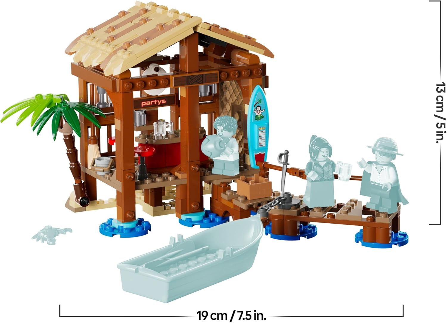 LEGO ONE PIECE Windmühlendorf-Hütte - Spielzeug mit Boot, Jungen Ruffy, Shanks & Makino Minifiguren sowie Zubehör - inkl. Steckbrief - Anime-Geschenk für Jungen, Mädchen & Fans ab 8 Jahren - 75636