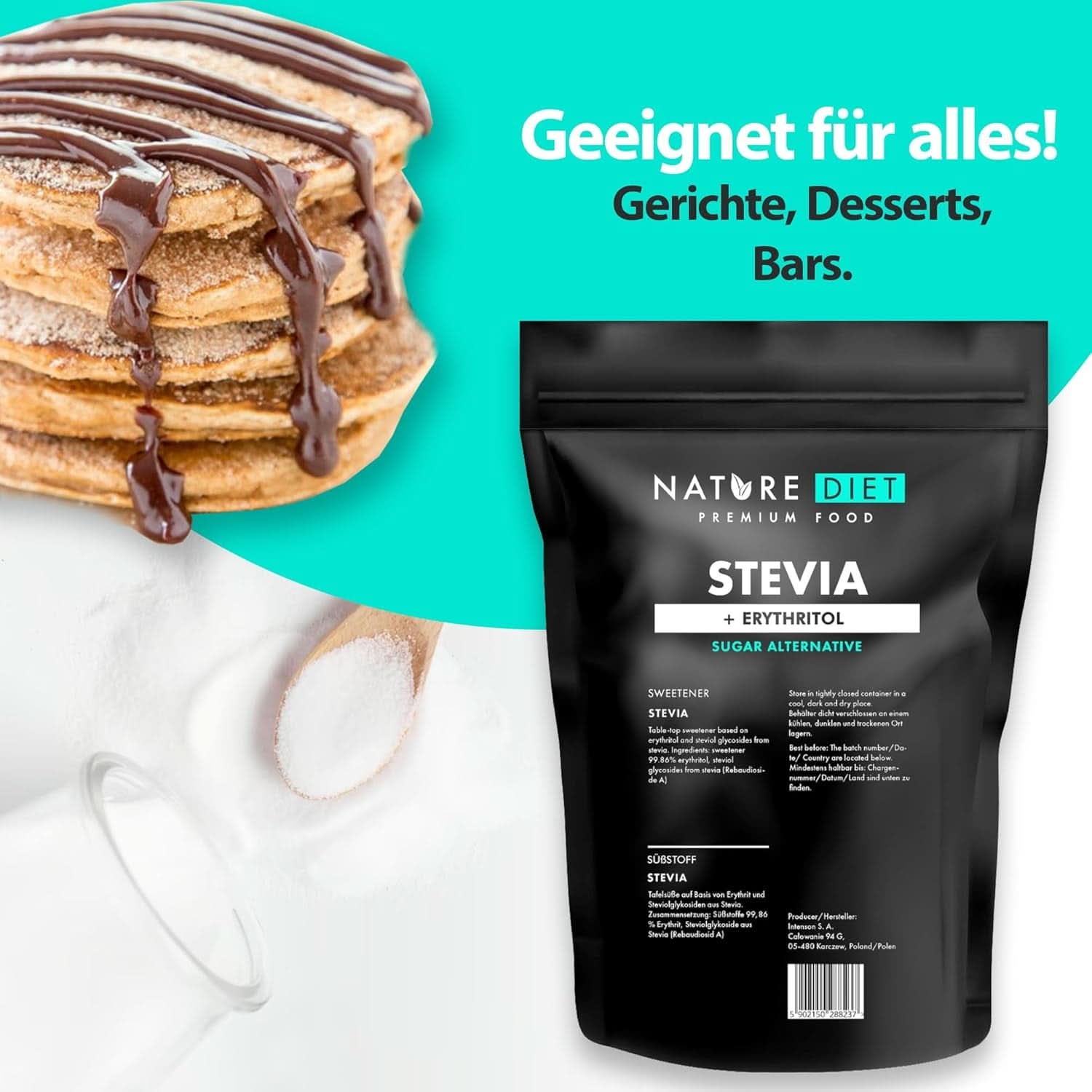 Nature Diet - Îndulcitor Stevia, 1 Kg Indulcitori Naty Shop