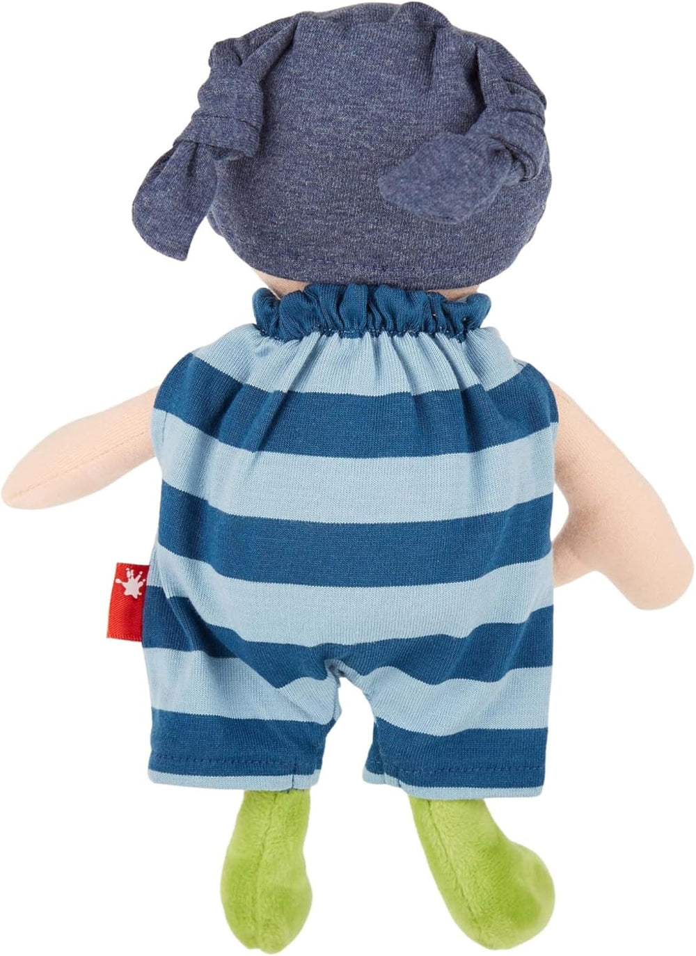 SIGIKID 39651 Puppe Brenda Bilipup, Stoffpuppe mit Kleidchen zum An- und Ausziehen, Kuschelpuppe, Einschlafhilfe, spielen, schmusen, für Babys & Kinder ab 6 Monaten, Blau 24 cm