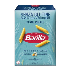 Paste Penne Rigate Barilla fără gluten, din orez și porumb – 1 pachet (1 x 400g)