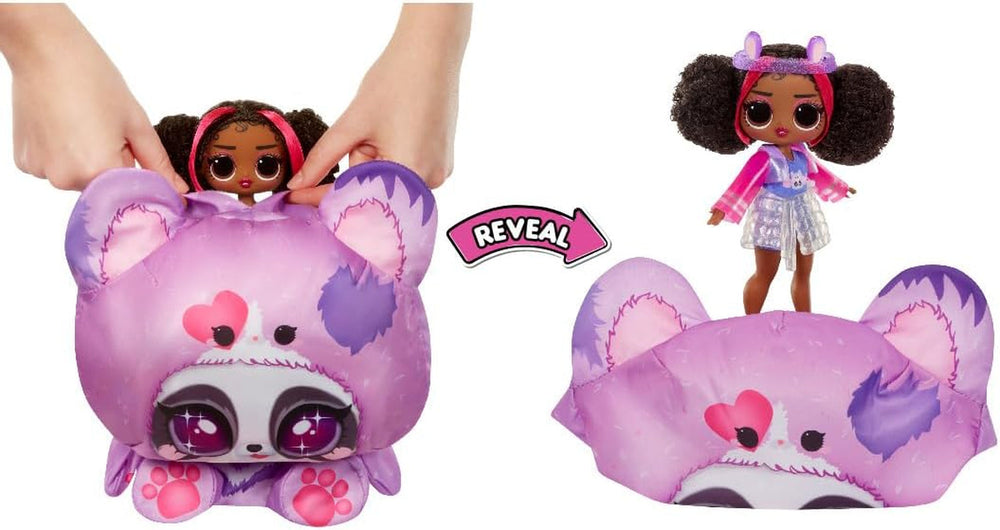 LOL Surprise! Costum pentru preadolescenti, cercuri surpriză, păpușă la modă drăguță cu costum gonflabil de panda mov și numeroase surprize, inclusiv modă și accesorii grozave - Ideal pentru copii cu vârsta de 4 ani și peste