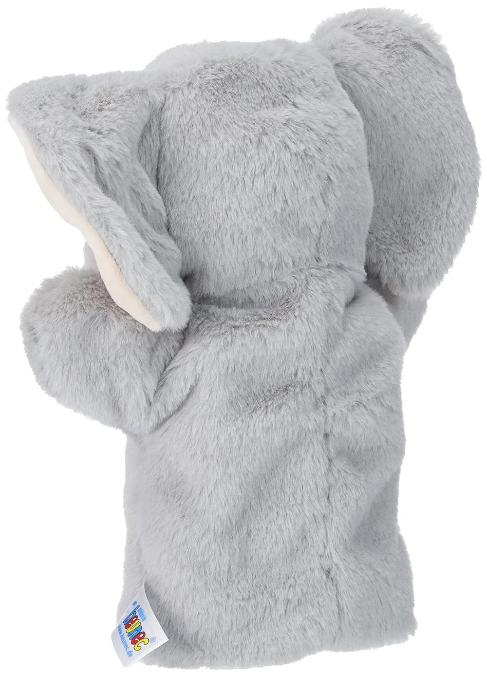 394070 Elefant păpușă de mână, gri Jucarii Bebe Naty Shop