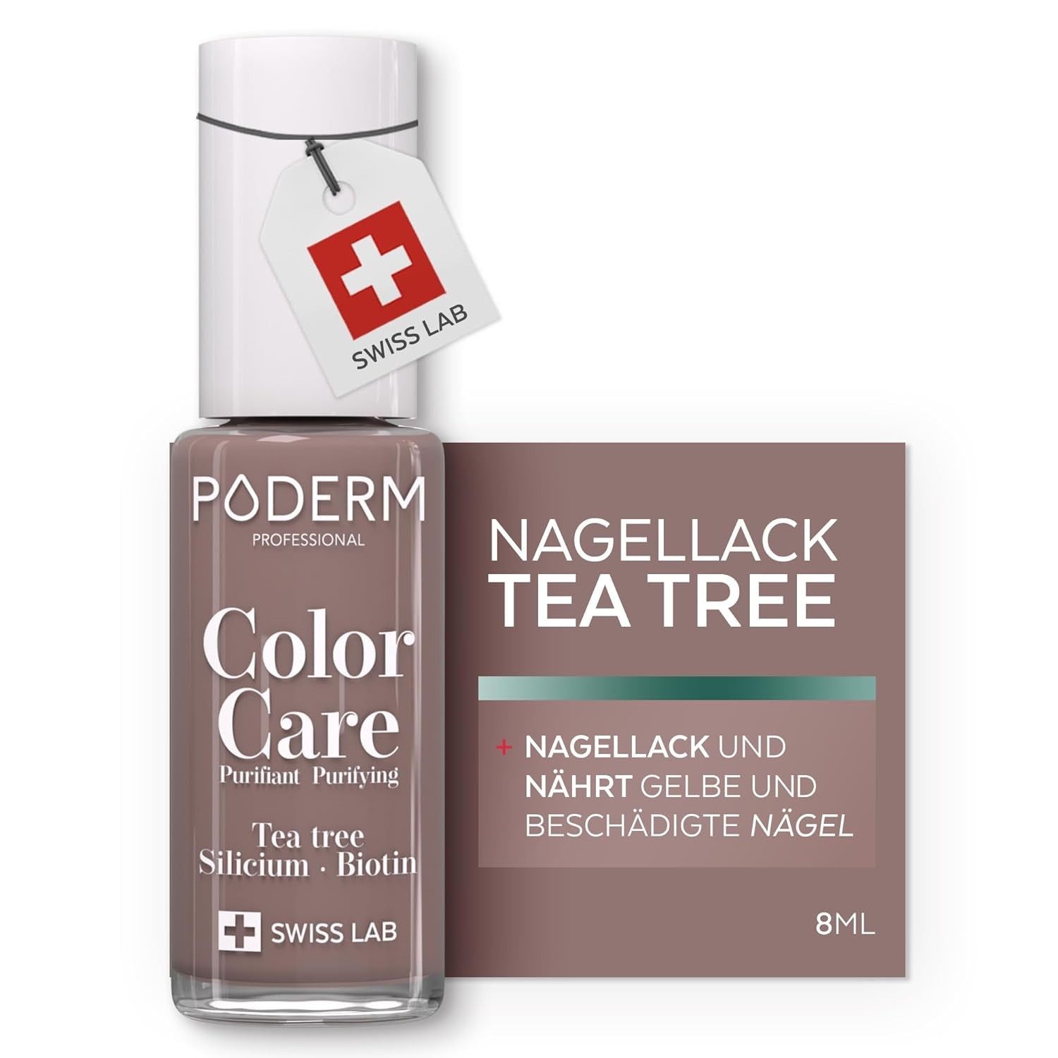 PODERM – STRAT DE TEN Strălucire și Protecție – Îmbogățit cu ULEI DE ARBORE DE CEAI – Asigură o culoare de lungă durată – Ingrediente naturale și vegane – Laboratorul Elvețian
