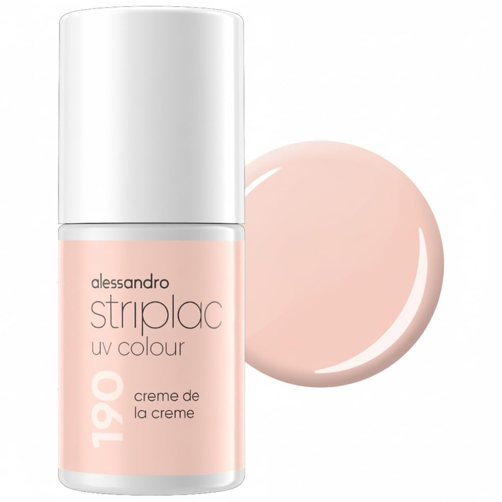 Oja UV alessandro Striplac White Honeymoon – Delicată și de lungă durată – Îndepărtare ușoară datorită tehnologiei de îndepărtare – Vegană și fără cruzime – 8 ml