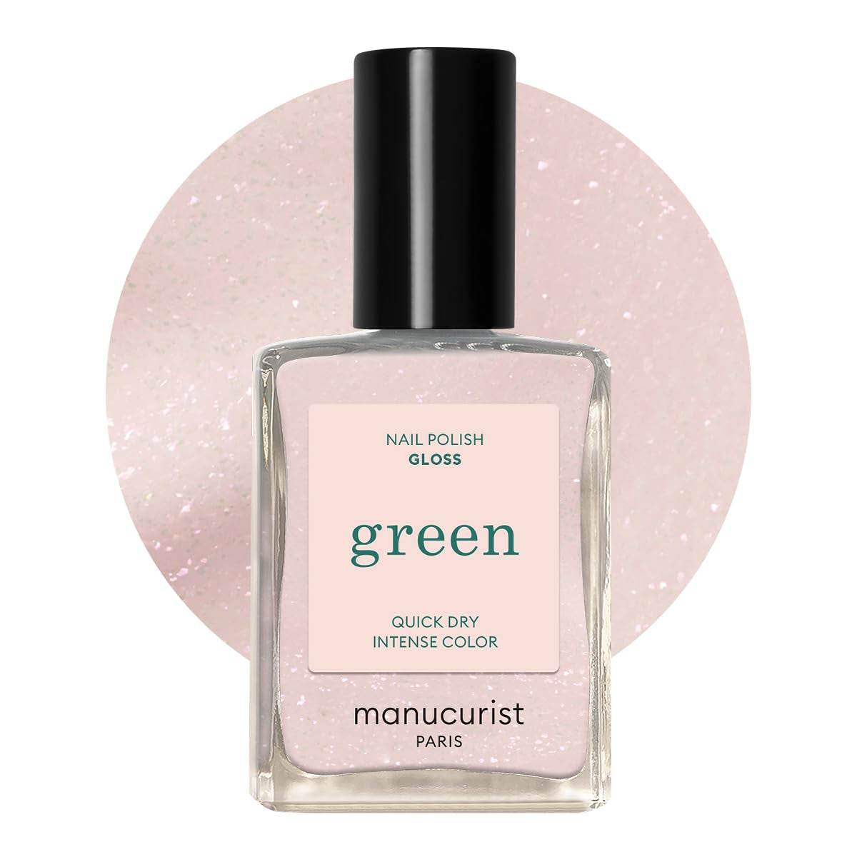 Manucurist Green - Oja Rosy Beige Shell Beige - Oja cu Uscare Rapidă - DIY Nails - Vegană 12-Free - Pe Bază de Plante - Oja - Fabricată în Franța