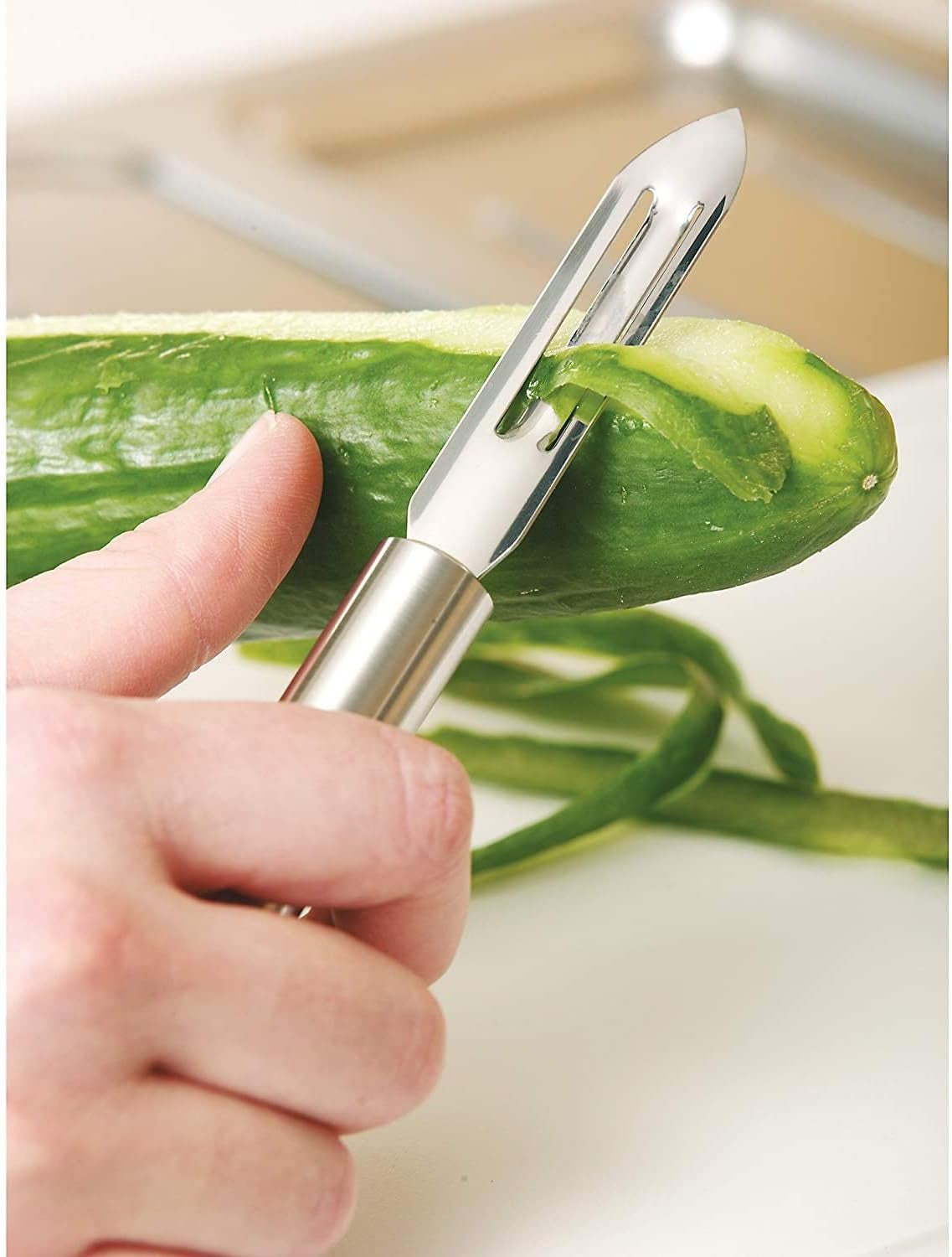 WMF Profi plus peeler 19 cm, curățător de legume, oțel inoxidabil Cromargan Peeler Naty Shop
