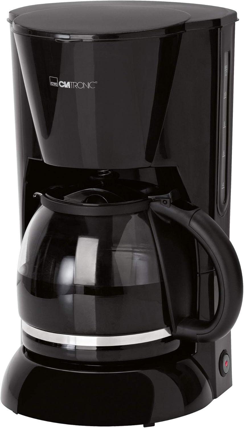 Espressor Clatronic® | Espressor automat pentru 12-14 cești (aprox. 1,5 litri) | Espressor cu filtru și sistem anti-picurare | 900W | Espressor KA 3473 Negru