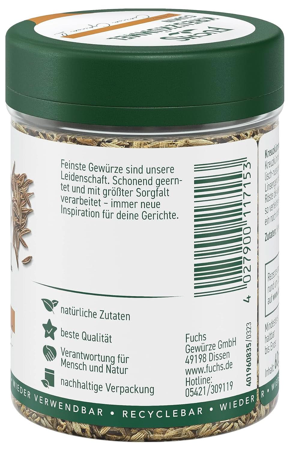 Fuchs - Chimen întreg, 60 grame Condimente Naty Shop