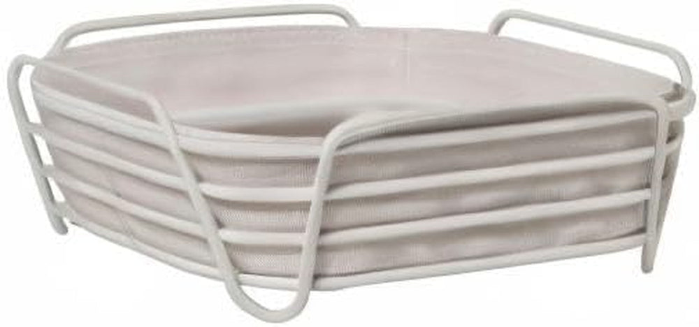 Blomus -DELARA- coș de pâine mărimea L, pătrat, pungă detașabilă din material textil, design elegant, 26 x 26 cm, culoare Moonbeam (64075) Cutii depozitare alimente Naty Shop