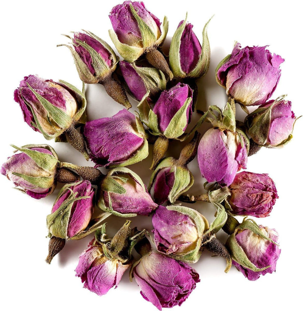 100 g muguri de trandafir comestibili premium - infuzie din petale de trandafir Atlas uscate - gust și aromă dulce și florală - 100% natural, pur și fără aditivi | Tazarinltd