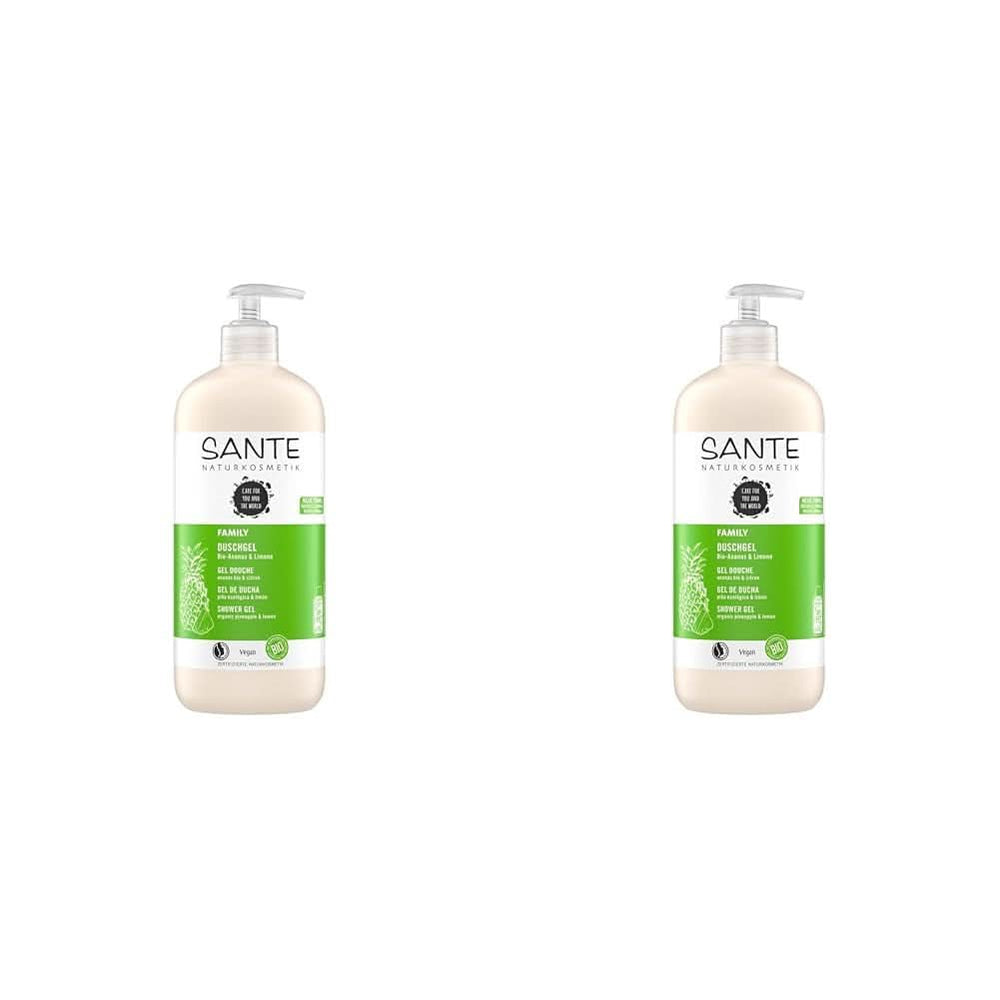 SANTE Natural Cosmetics Gel de duș răcoritor cu parfum de citrice, 950 ml Duș și baie Naty Shop 2 bucati x 950 ml Fructat, proaspăt